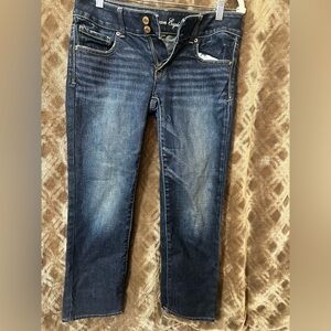 Dark Blue Women's  Ankle Jeans American Eagle